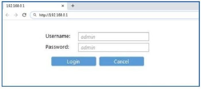 enter dlink router login details