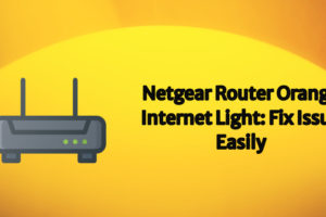 Netgear Router Orange Internet Light